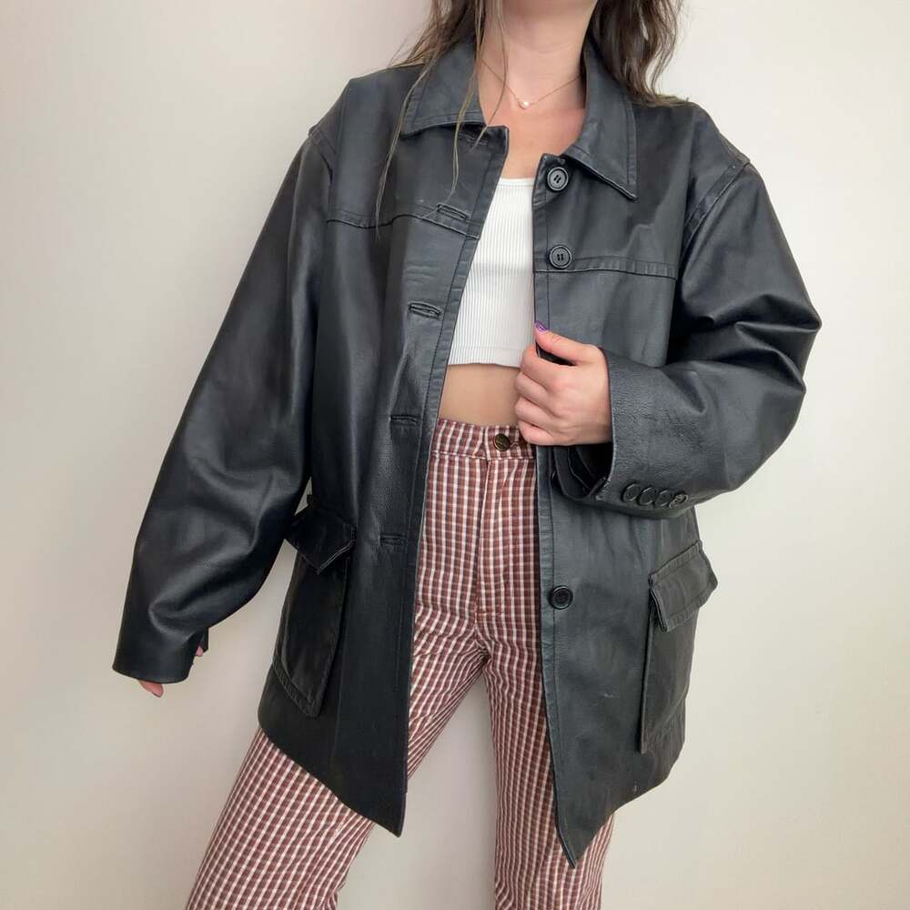 Vintage Black Leather Jacket